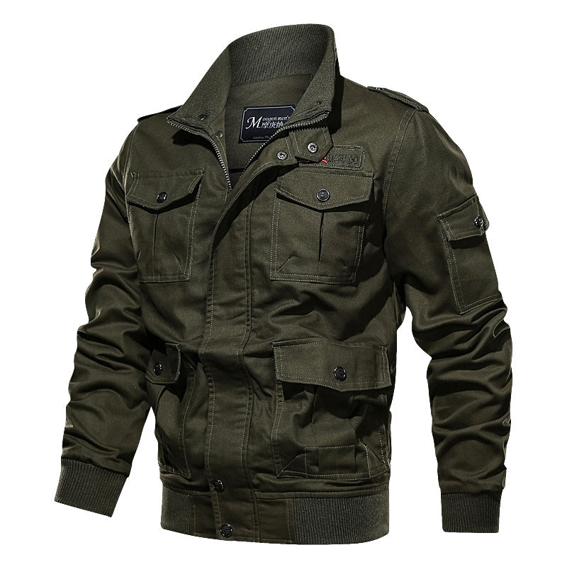 Herren nan robuste Fieldjacke mit Mehrfachtaschen, gesteppter Innenleiste und Rippbündchen Drune