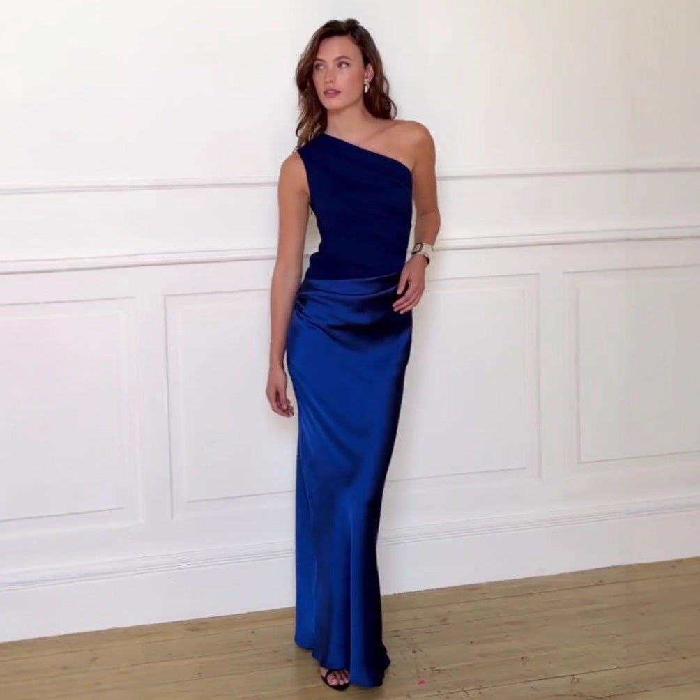 Elegantes One-Shoulder Maxikleid