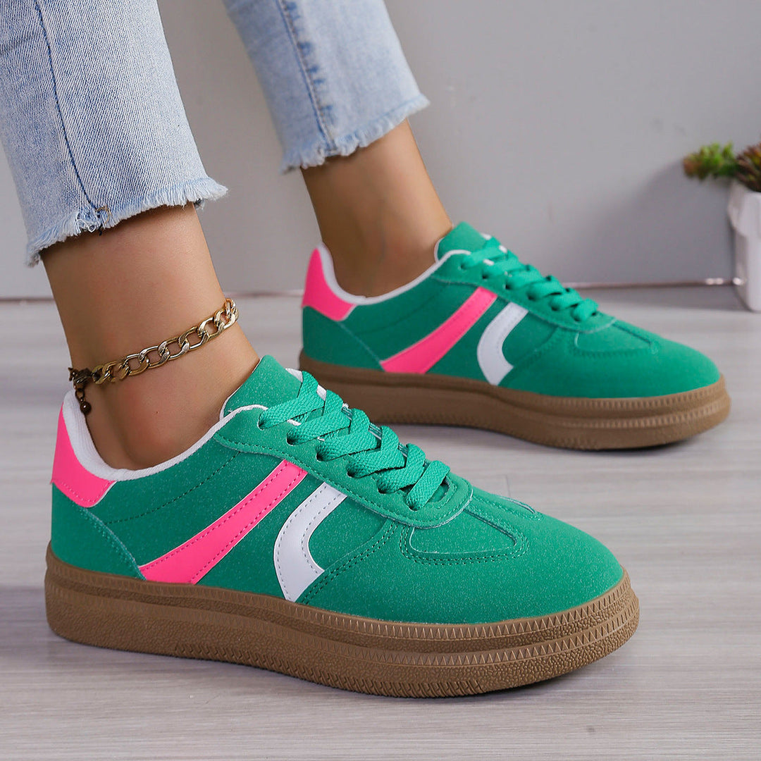 Damen Sneaker mit modischem Obermaterial und rutschfester Sohle Drune
