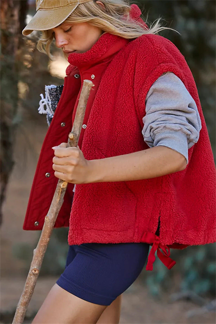 Damen Kapuzenjacke aus kuscheligen Fleece mit regulierbarem Saum Drune