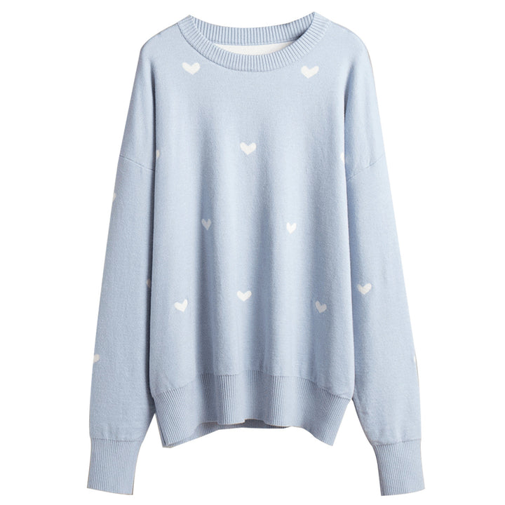 Damen Sweater mit Herzmotiv Drune