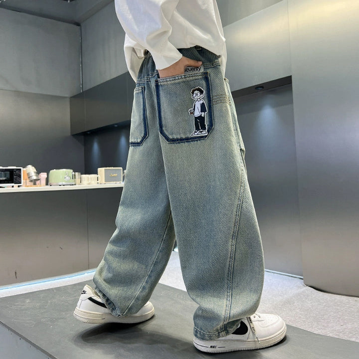 Damen Baggy-Jeans mit einzigartigen Grafiken Drune