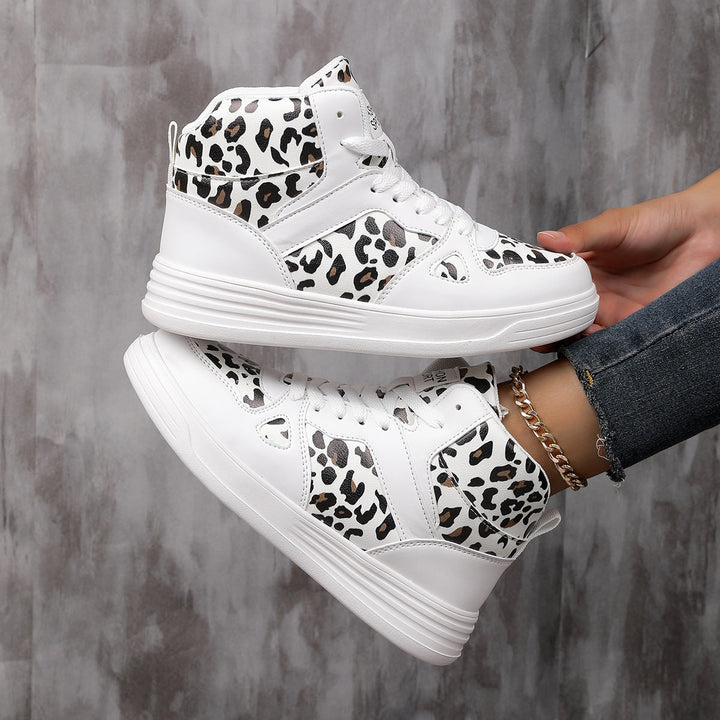 Damen Hochmodische Sneaker im Leoparden-Design Drune