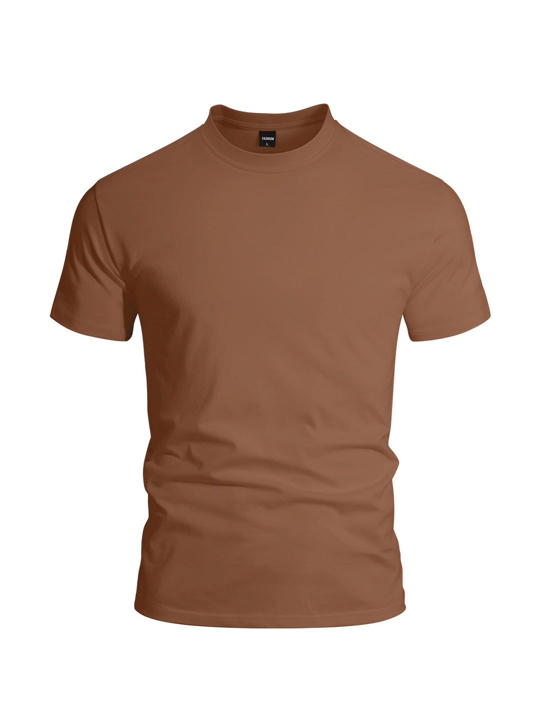 Herren nan eng anliegendes Rundhals-Basicshirt aus Singlejersey mit verstärktem Nackenband Drune