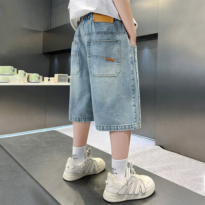 Jungen lässige Denim-Shorts mit praktischen Taschen Drune