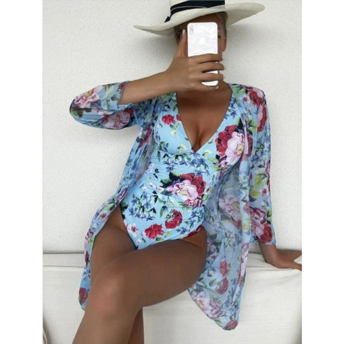 Damen Strandoveralls mit floralem Design und leichtem Material Drune