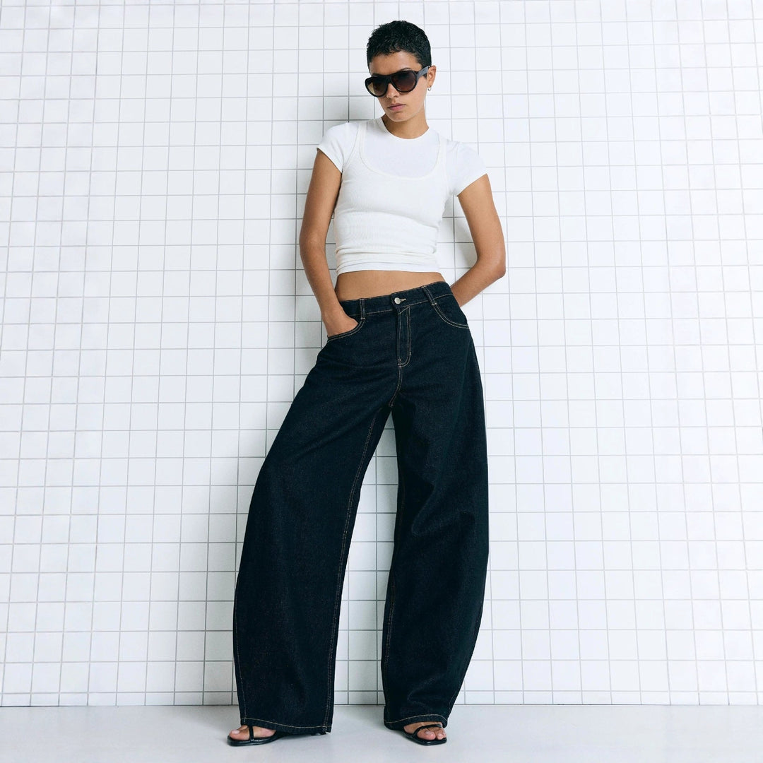 Damen Oversized Jeansjacke mit Taschen und lässigem Schnitt