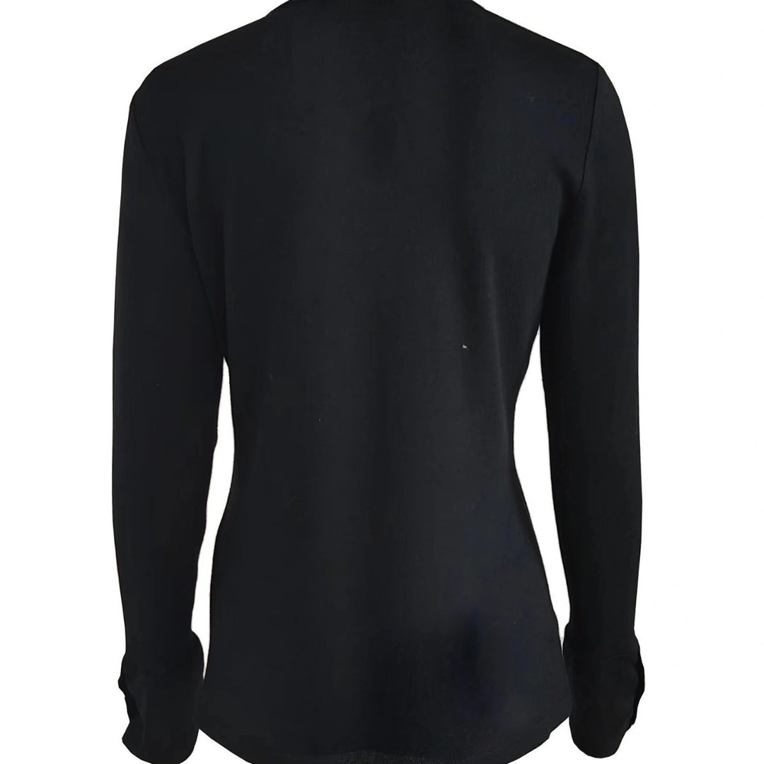 Damen Langarmshirt mit einzigartiger Knopfdetail Drune