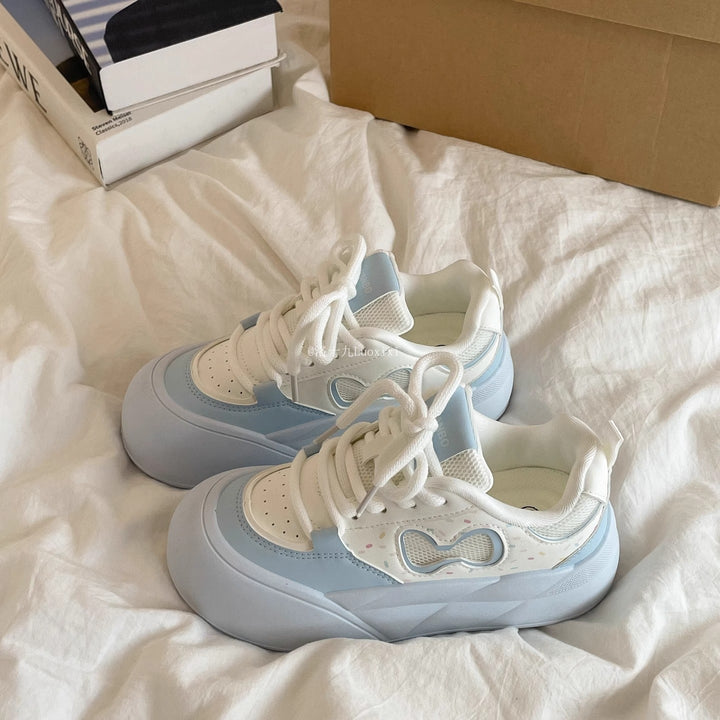 Damen Sportliche Sneakers mit dicker, flexibel dämpfender Sohle Drune
