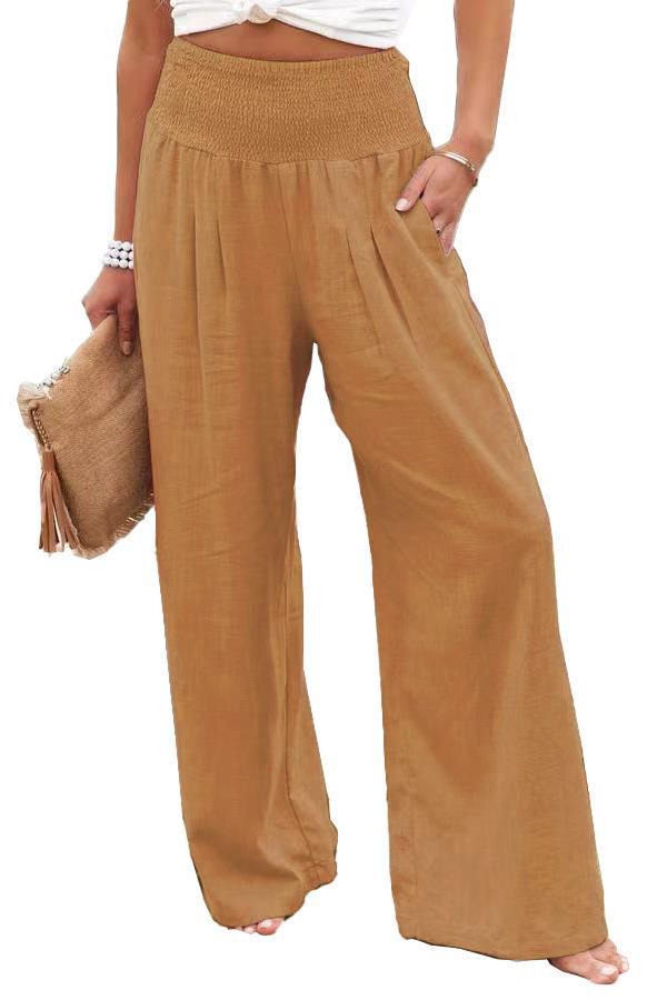Damen weiter Sommerhose mit elastischem Bund Drune
