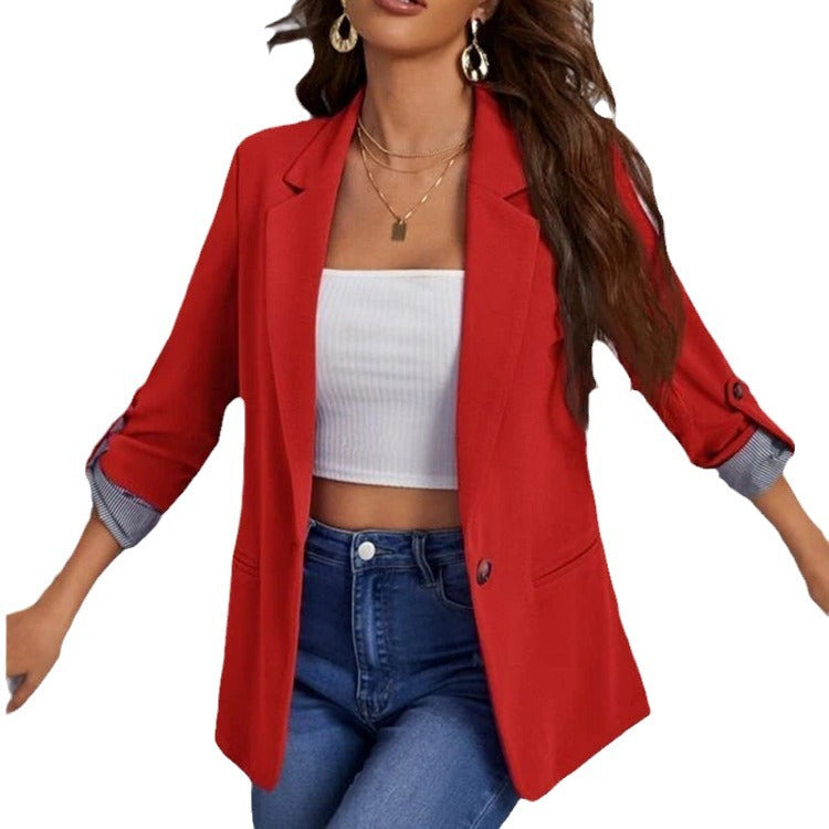 Damen modischer Blazer mit schickem Innenfutter Drune