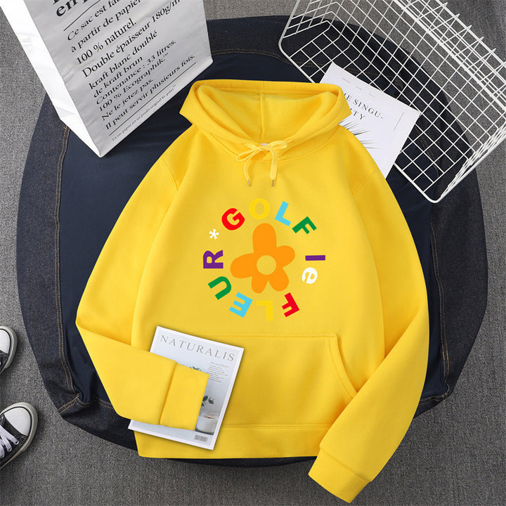 Damen Kapuzenpullover mit kreativem Blumen-Grafikdesign und bequemer Passform Drune