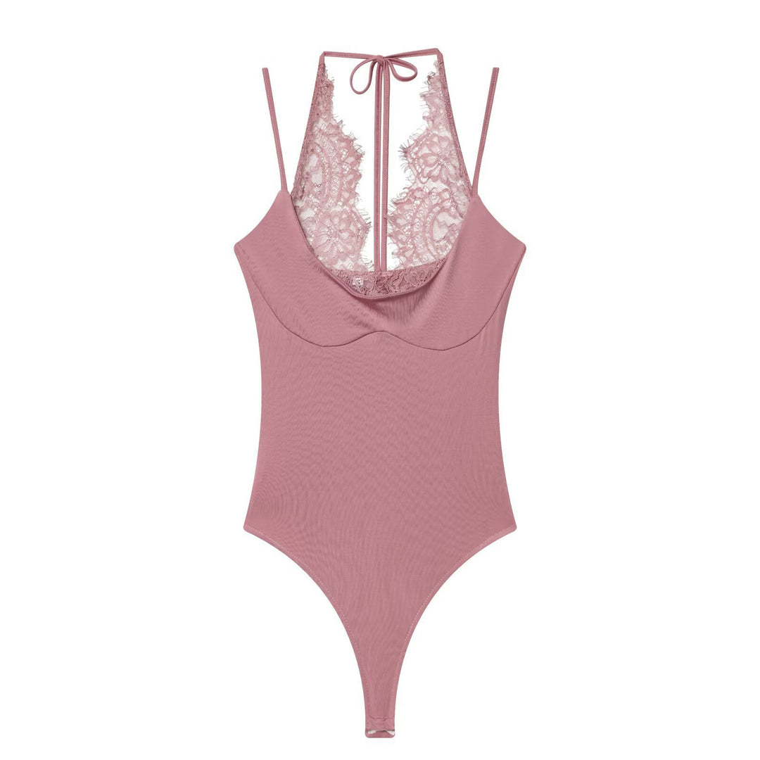 Damen Body mit zartem Spitzeneinsatz und verstellbaren Trägern Drune