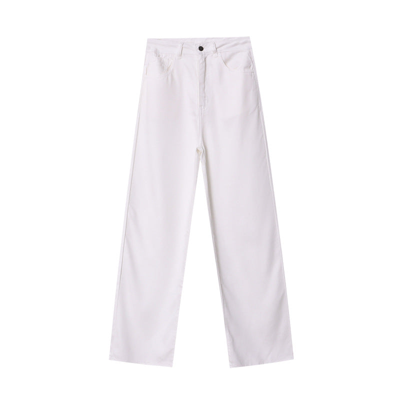Damen weite High-Waist Jeans Drune