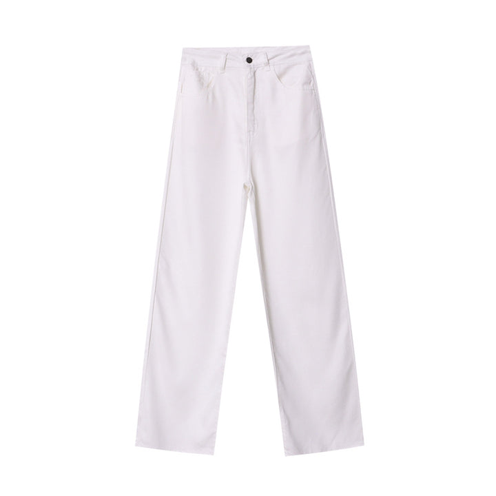 Damen weite High-Waist Jeans Drune