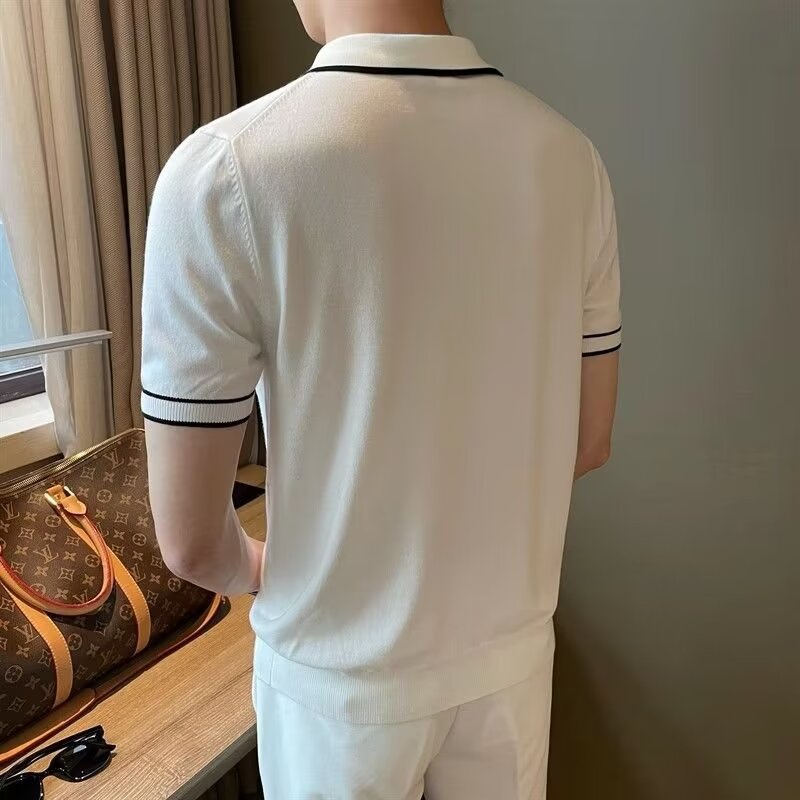 Herren modisches Poloshirt mit innovativem Reißverschluss Drune