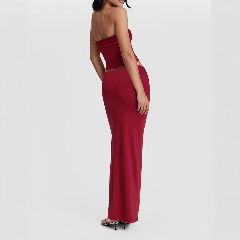 Damen Crop Top und Rock Set Drune