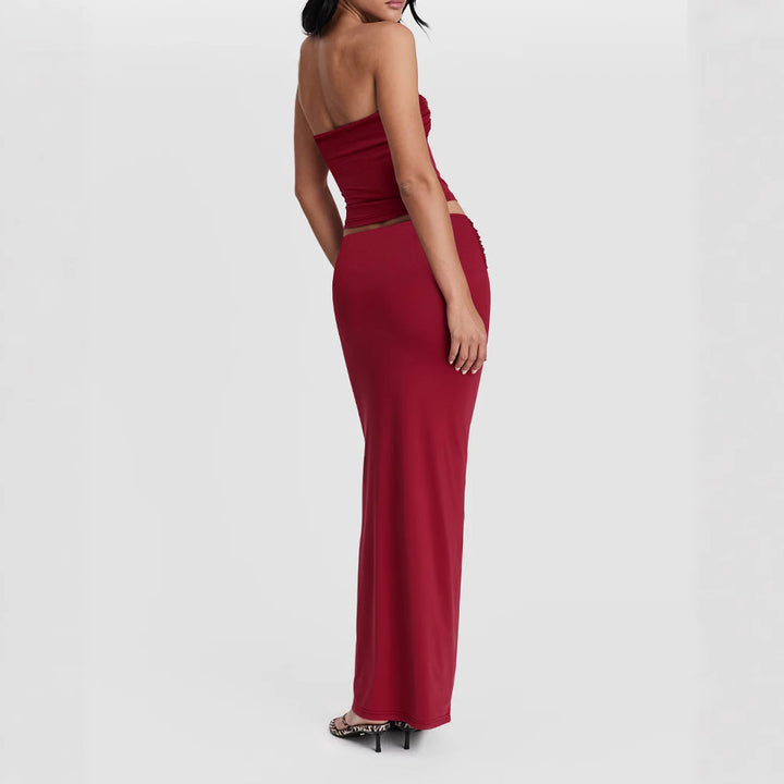 Damen Wickeloberteil mit Knotendetails und figurbetontem Design Drune