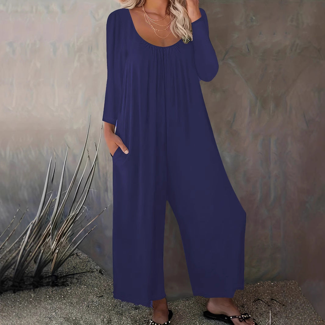 Damen Weitgeschnittenes Jumpsuit mit praktischen Taschen und modernem Schnitt Drune