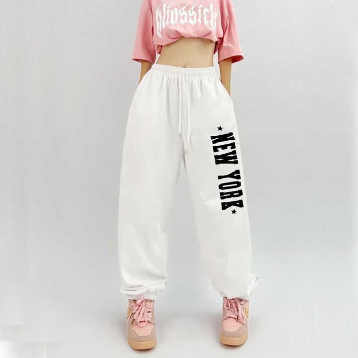 Damen Bequeme Sporthose mit praktischem Schnitt und Schriftzug Drune