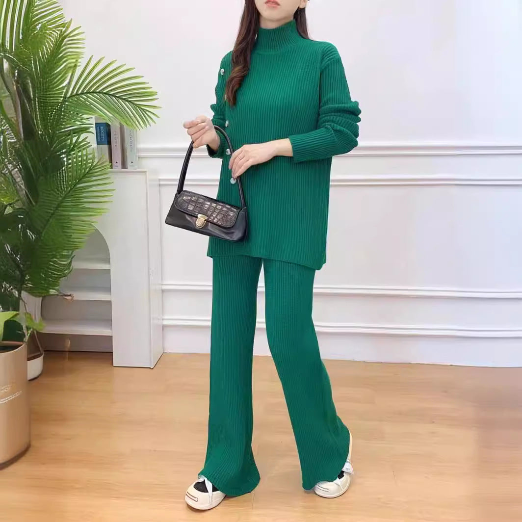 Damen elegantes und gemütliches Strickanzug-Set Drune