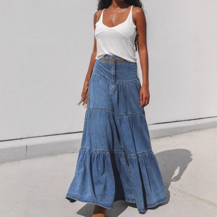 Damen luftiges Jeanskleid Drune