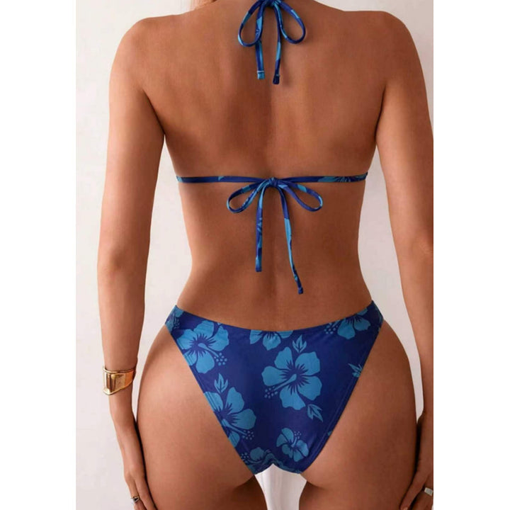 Damen Triangel-Bikini-Set mit floralem Design Drune