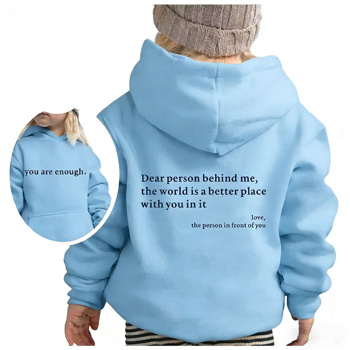Damen Kapuzenpullover mit motivierendem Schriftzug und lässigem Schnitt Drune