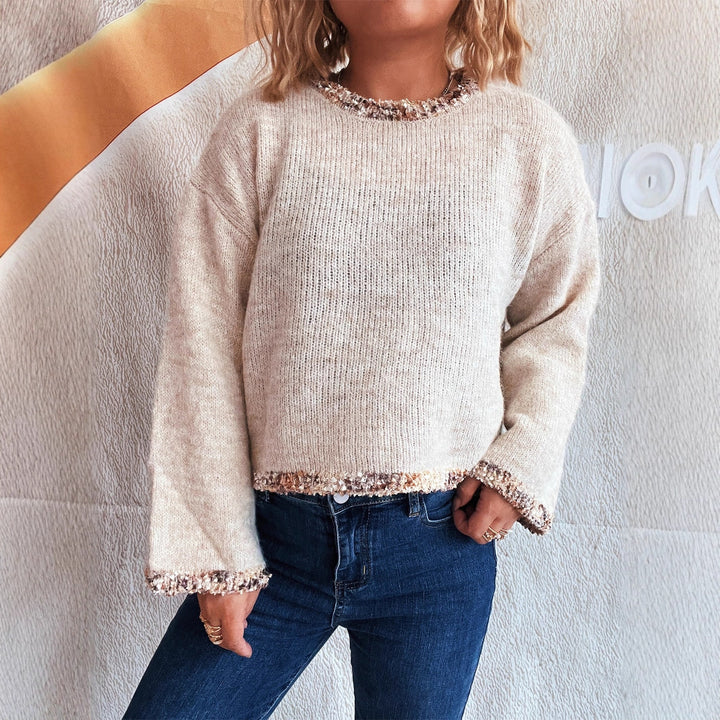 Damen modischer Strickpullover Drune
