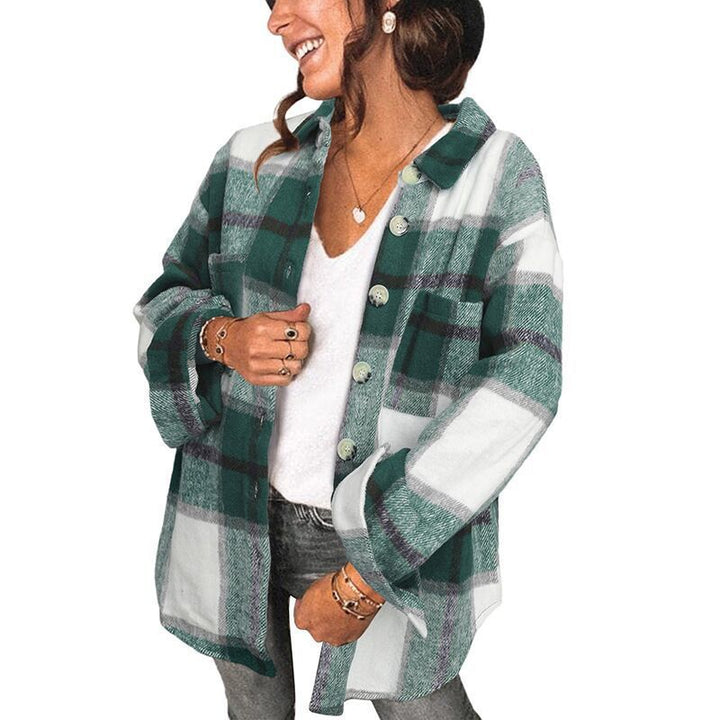 Damen Karierte Overshirt Drune