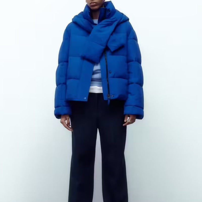 Damen Steppjacke mit hochgeschlossenem Kragen und kontrastierendem Bindegürtel Drune