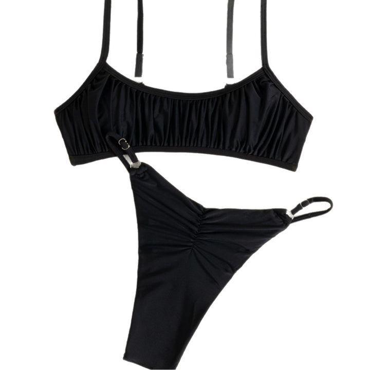 Damen Bikini-Set mit romantischen Rüschendetails und verstellbaren Trägern Drune