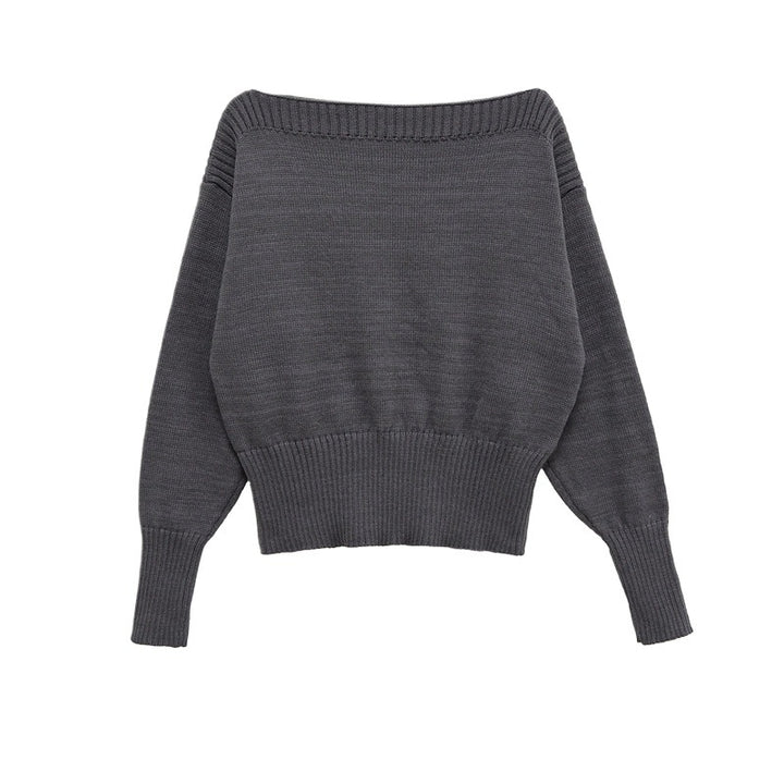 Damen lässiger Oversize-Pullover mit modernem Strukturdesign Drune