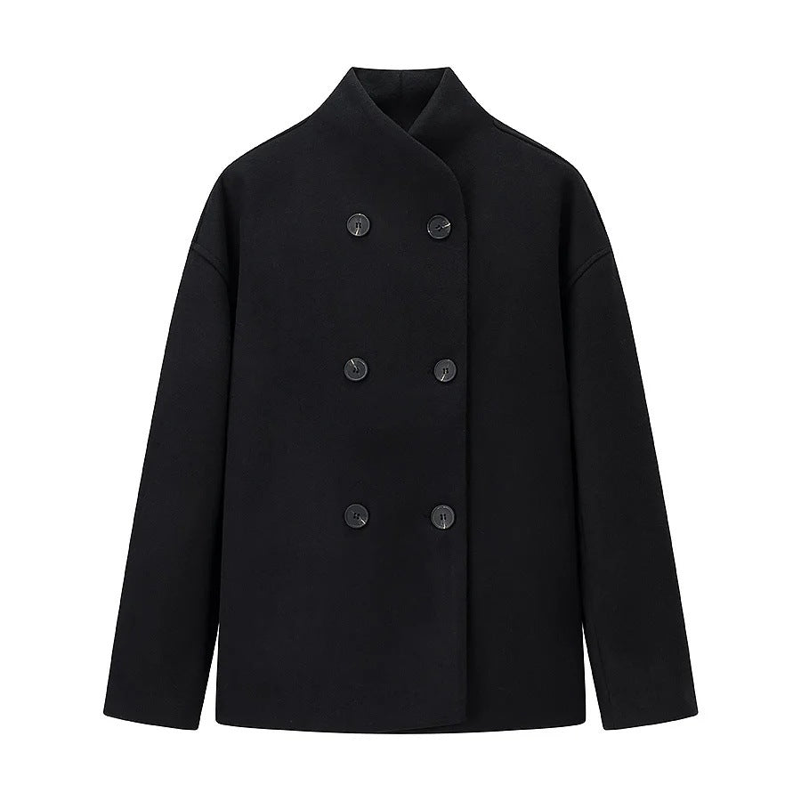 Damen elegante Doppelreiher Jacke Drune
