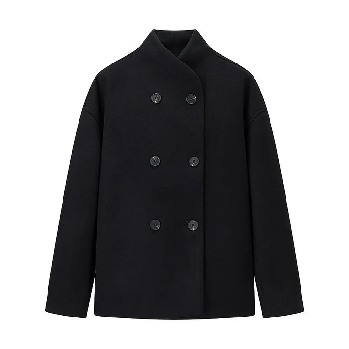 Damen elegante Doppelreiher Jacke Drune