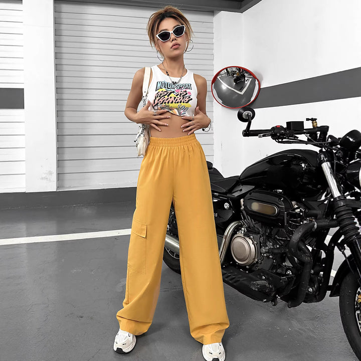 Damen Cargo-Hose mit elastischem Bund und seitlichen Taschen Drune