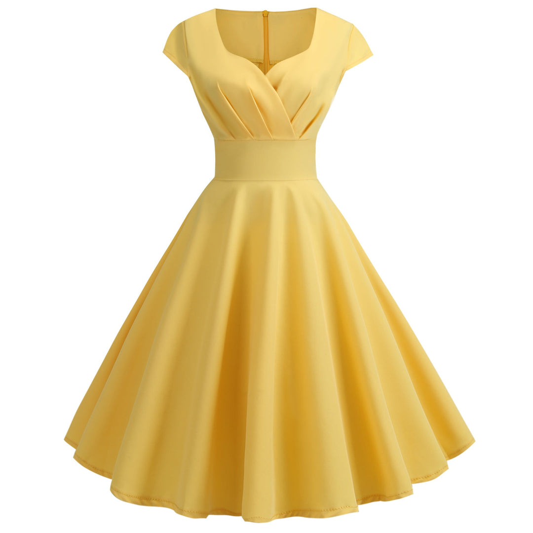 Damen A-Linien Kleid mit elegantem Taillenschnitt und schwingendem Saum Drune