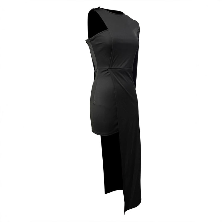 Damen Elegantes, asymmetrisches Maxikleid mit hohem Schlitz Drune