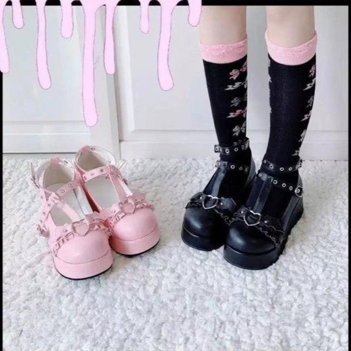 Damen Modische Mary Jane Schuhe mit verstellbaren Riemen und dekorativen Schnallen Drune