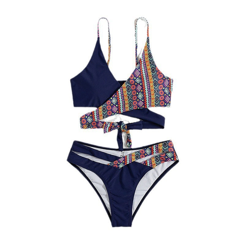 Damen Triangel-Bikini-Set mit exotischem Mustermix Drune