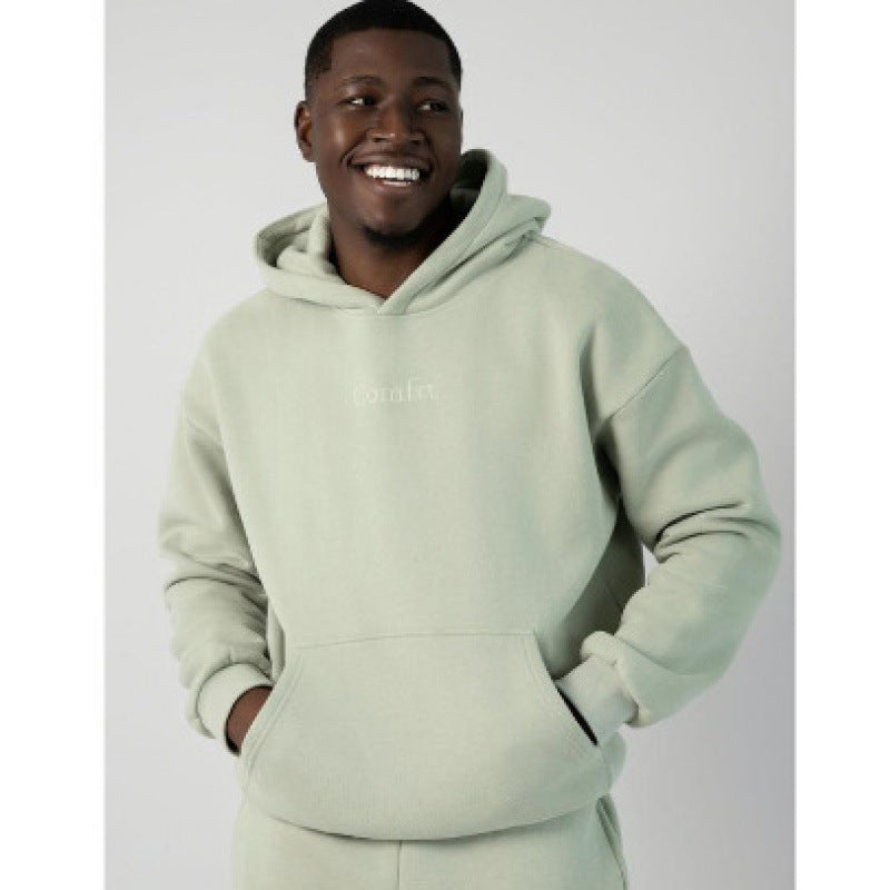 Damen nan extraweicher Oversize-Hoodie mit strukturierter Kängurutasche, überschnittener Schulter und angerauter Innenseite Drune