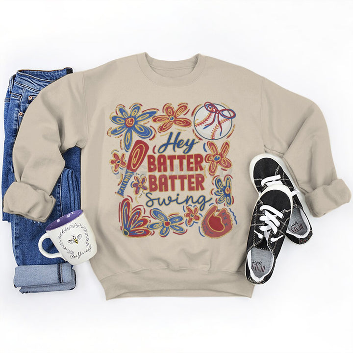 Damen Sweatshirt mit kreativem Baseball-Motiv und lässigem Schnitt Drune