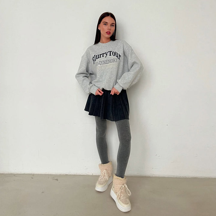 Damen Sweatshirt mit stilvollem Logo und lässigem Schnitt Drune