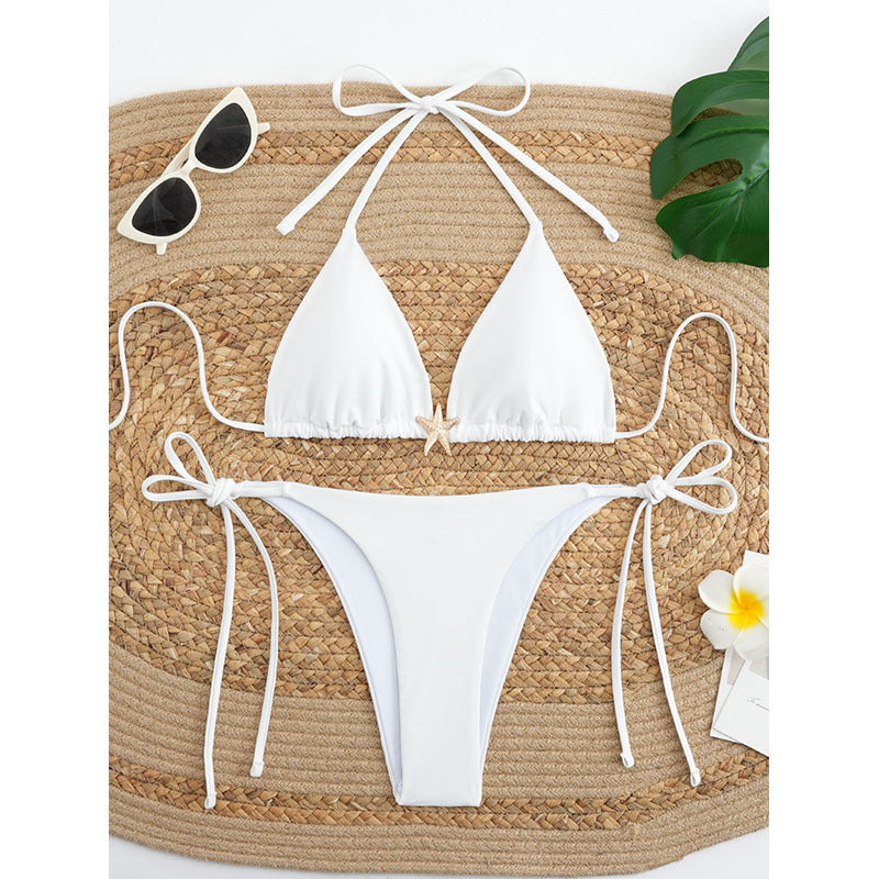 Damen Triangel-Bikini mit modischen Schnürdetails Drune