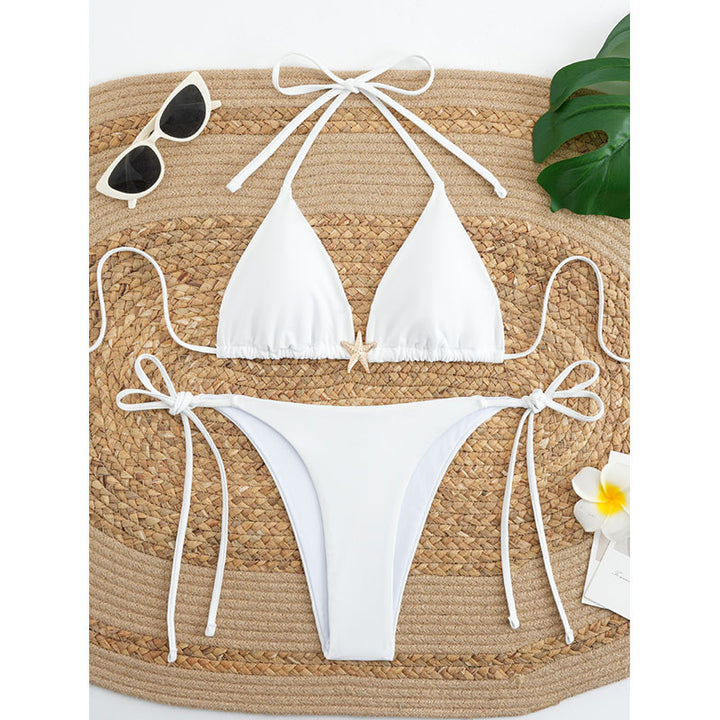 Damen Triangel-Bikini mit modischen Schnürdetails Drune
