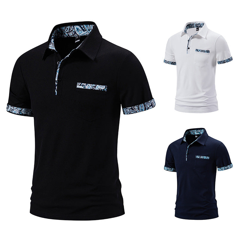 Herren Polohemd mit einzigartigem Kragen-Design und praktischer Brusttasche Drune