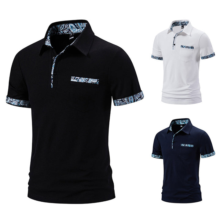 Herren Polohemd mit einzigartigem Kragen-Design und praktischer Brusttasche Drune