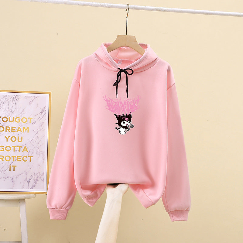 Damen Kapuzenpullover mit einzigartigem Cartoon-Motiv Drune