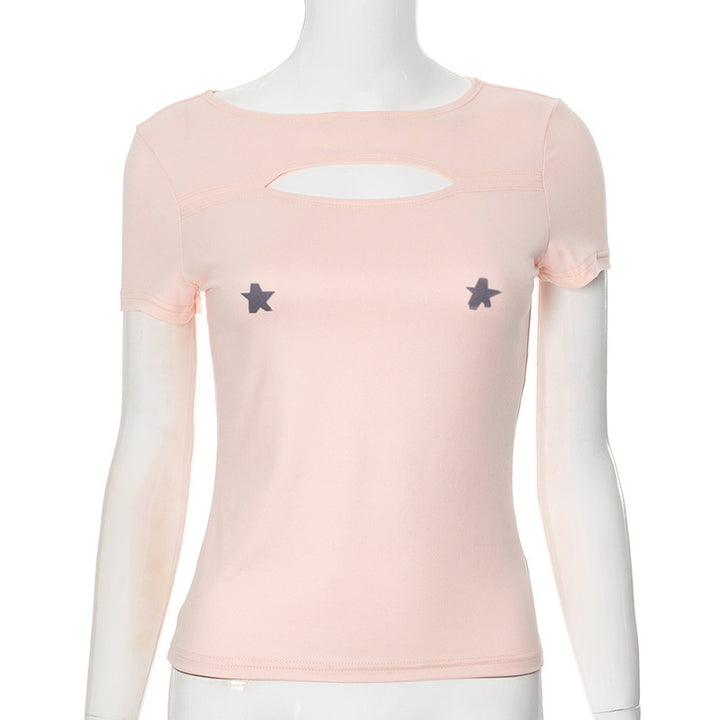 Damen luftiges Trägershirt mit elegantem Cut-out-Design und floralem Druck Drune
