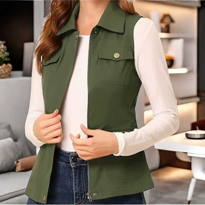 Damen Outdoor-Style Steppweste mit praktischen Taschen Drune